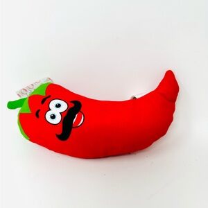 Red Chili Peppers Mustache Soft Plush Toy 8-Inch NEW!